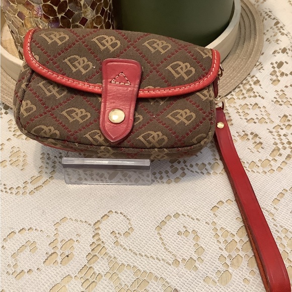 Dooney & Bourke Handbags - Brown and Red Designer Wristlet